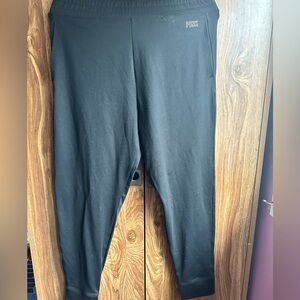 Pink Victorias Secret black sweat pants